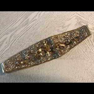 Vintage sequin stretch gold belt